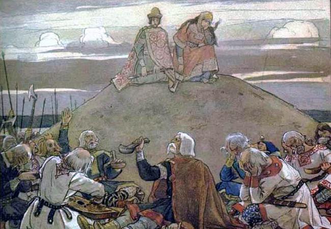 Viktor Vasnetsov Commemorative feast after Oleg,